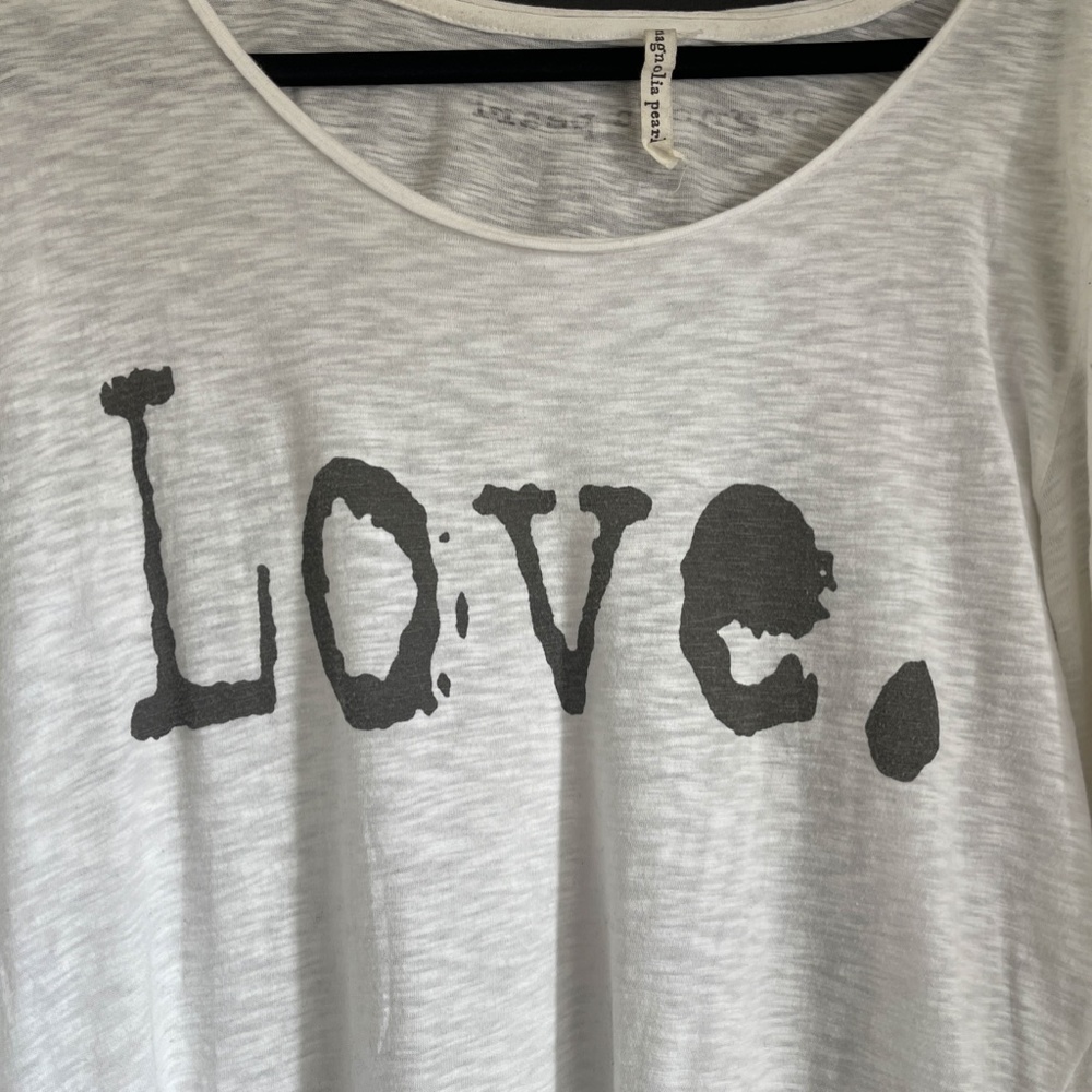 MAGNOLIA PEARL tee T DRESS LOVE LOGO long sleeve white
